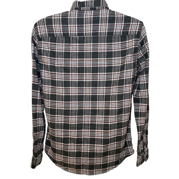ALLSAINTS Gaines Long‎ Sleeve Flannel Shirt Men's M Plaid Button Up Ramskull - Picture 3 of 11